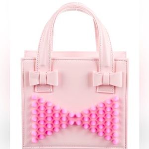 Mach & Mach Elsa Glow in the Dark
Studded Handbag Bow Pink Hi Barbie Barbiecore